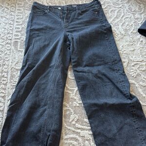 Old Navy Charcoal Wide Leg Jeans